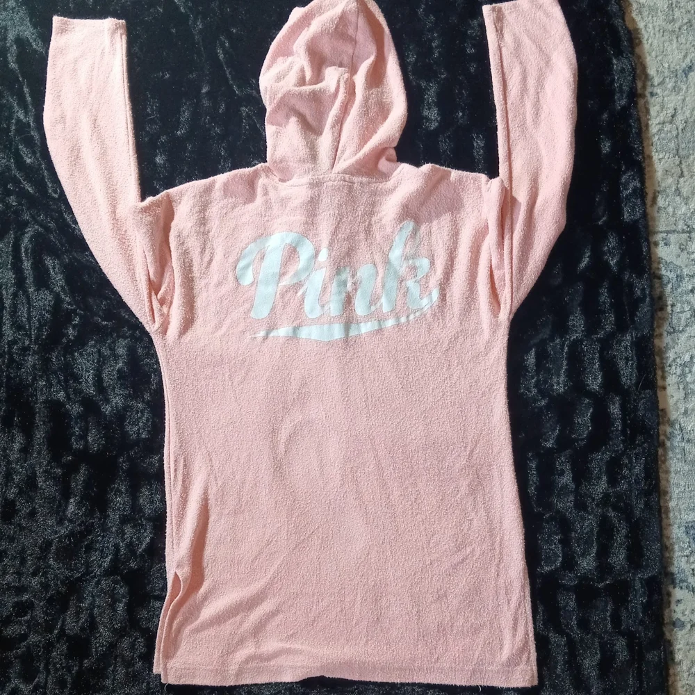 PINK Victoria's Secret Blush Lace-Up Hoodie - Picture 3 of 3